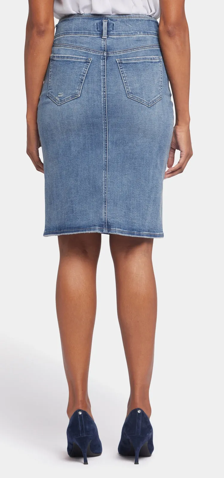 High Waist Skirt Mediumblauw Premium Denim | Rockie