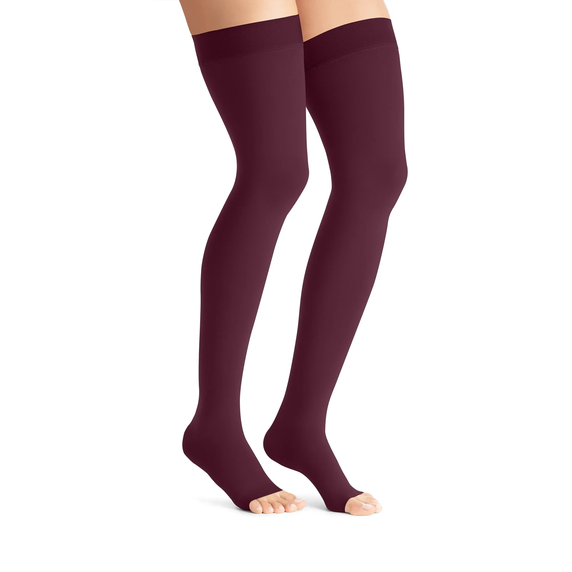 Jobst Opaque Open Toe Maternity Thigh Highs w/Top Band - 20-30 mmHg