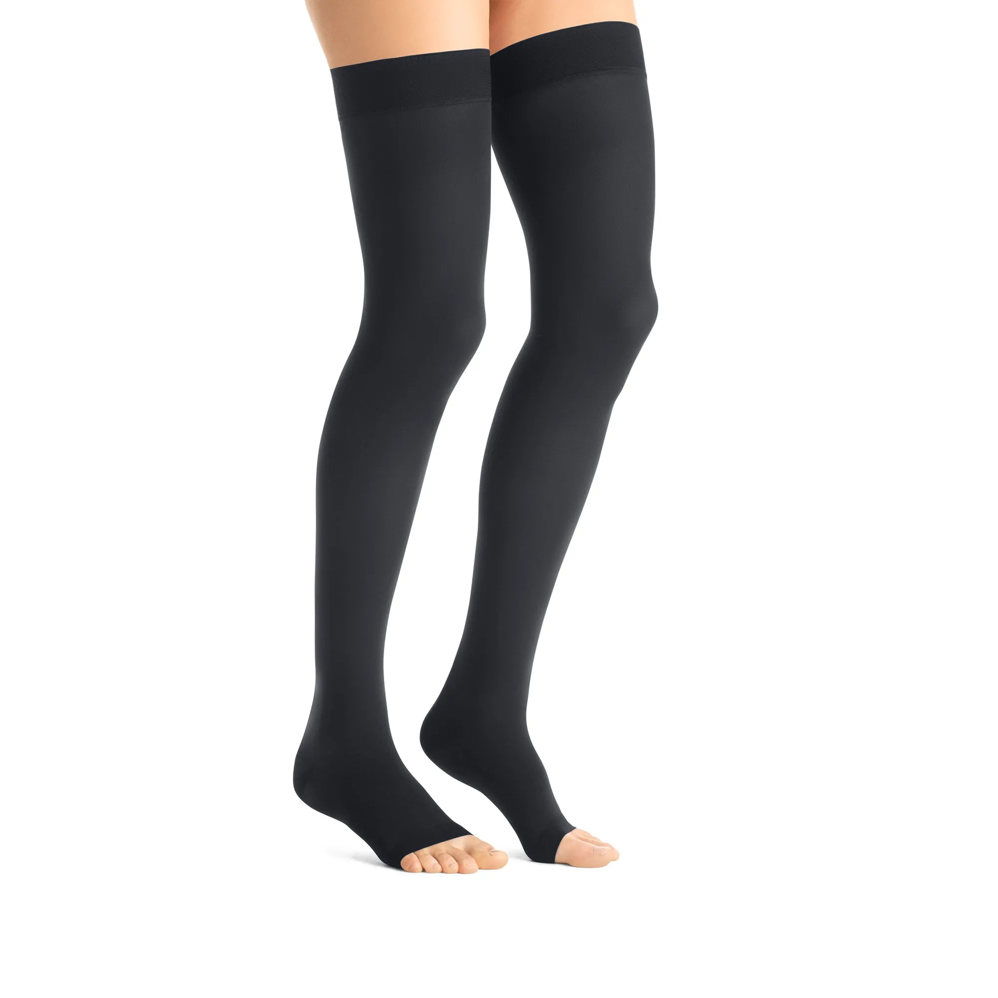 Jobst Opaque Open Toe Maternity Thigh Highs w/Top Band - 20-30 mmHg