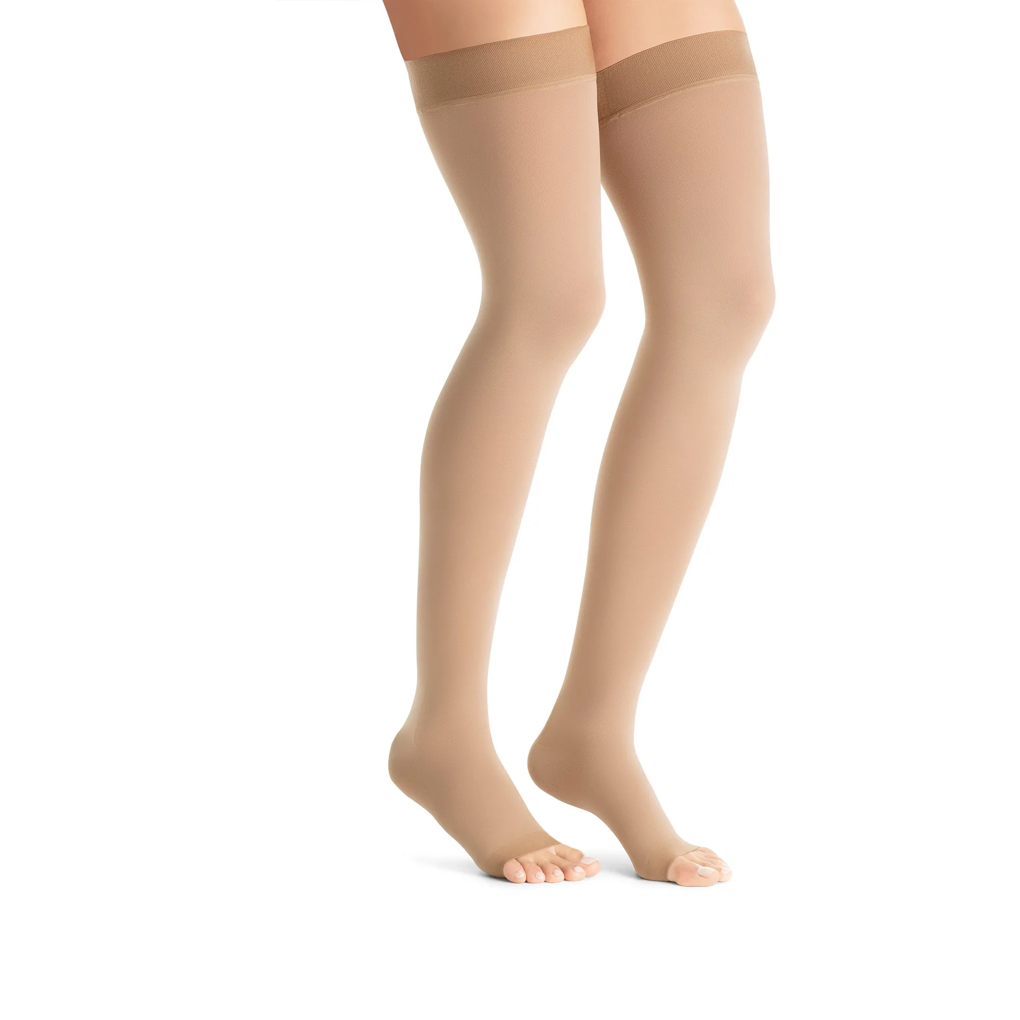 Jobst Opaque Open Toe Maternity Thigh Highs w/Top Band - 20-30 mmHg