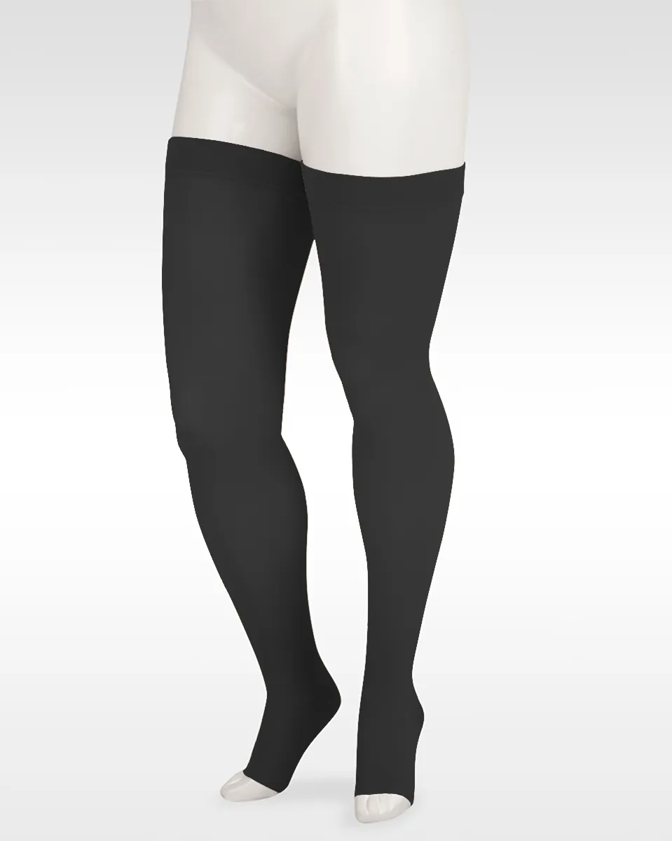 Juzo Soft 2001 OPEN TOE Garter Style Thigh Highs 20-30 mmHg