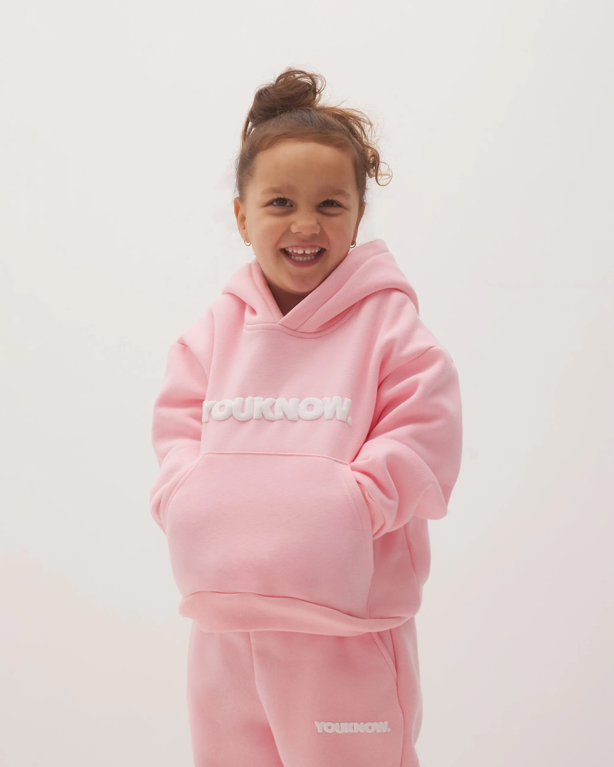 KIDS BLOCK HOODIE | PINK