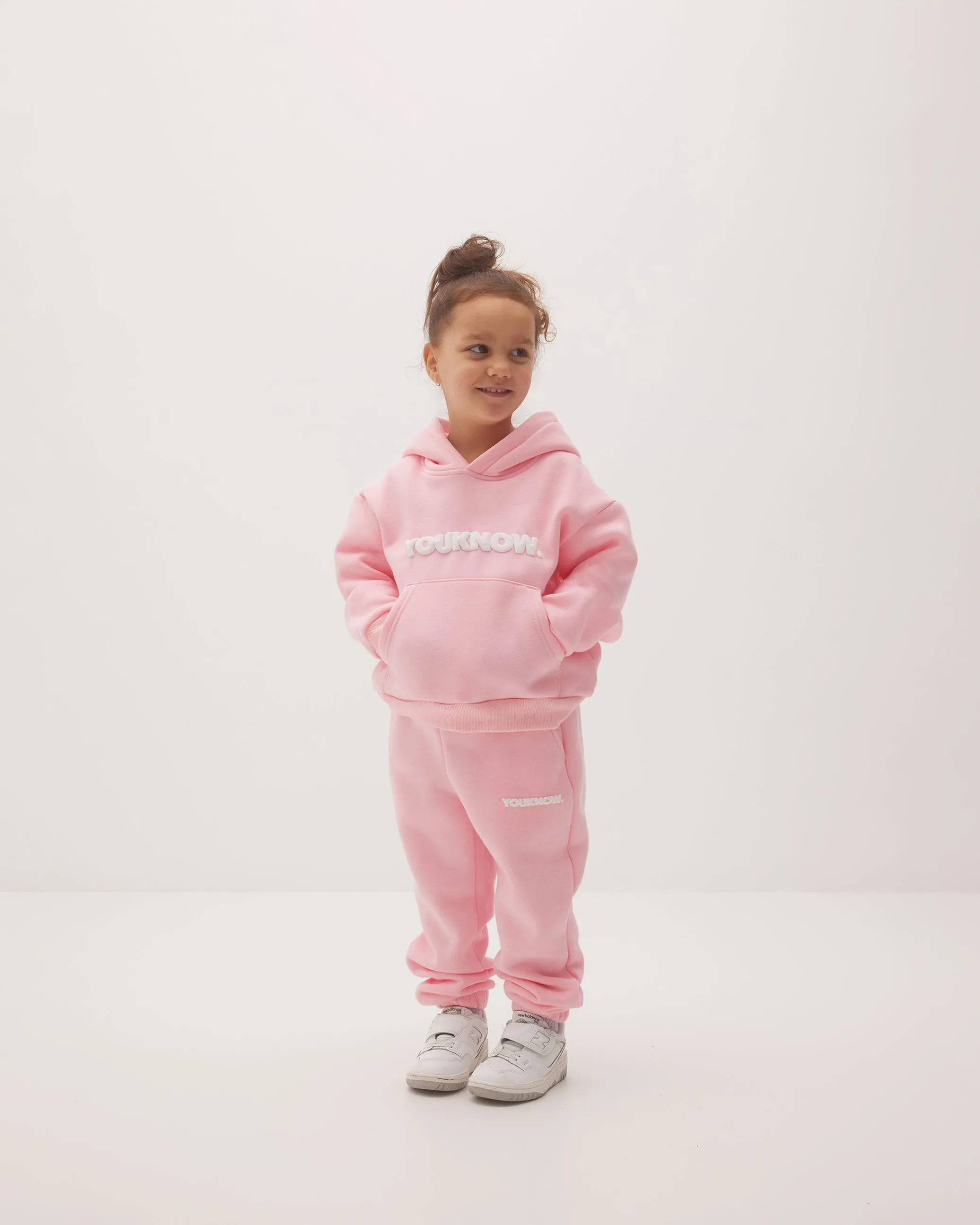 KIDS BLOCK HOODIE | PINK