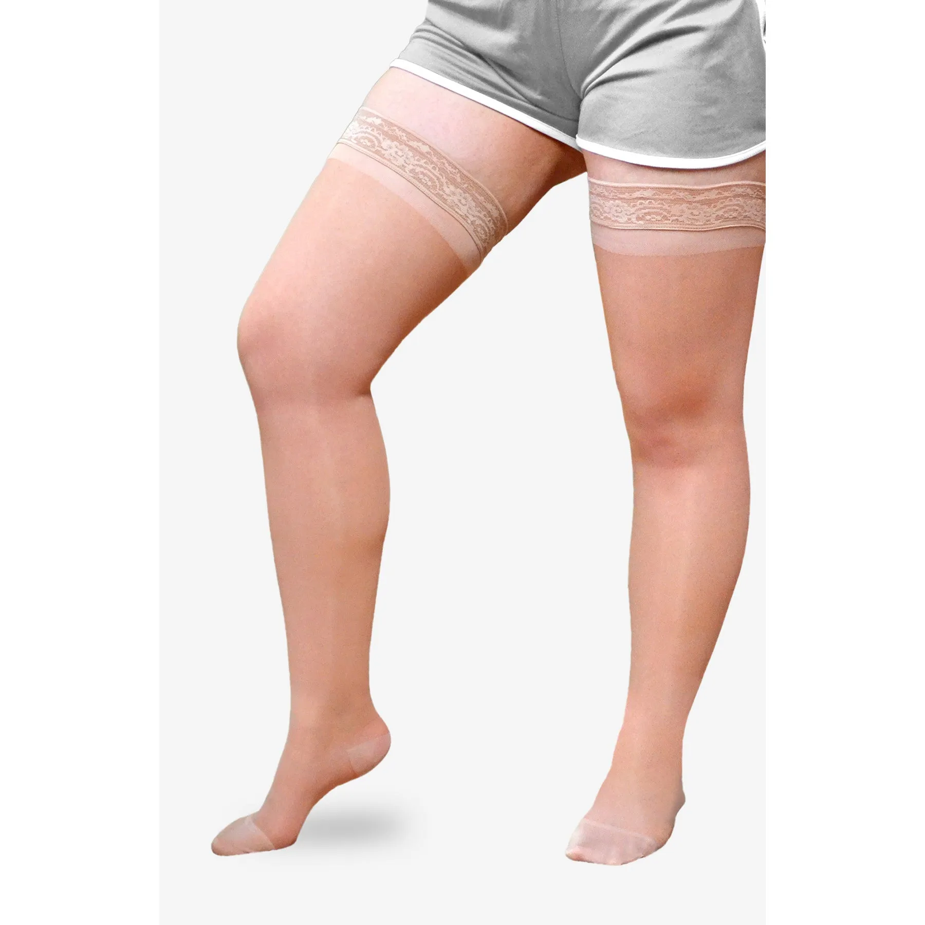 L&R ExoSheer™ Thigh High 15-20 mmHg w/ Silicone Top Band