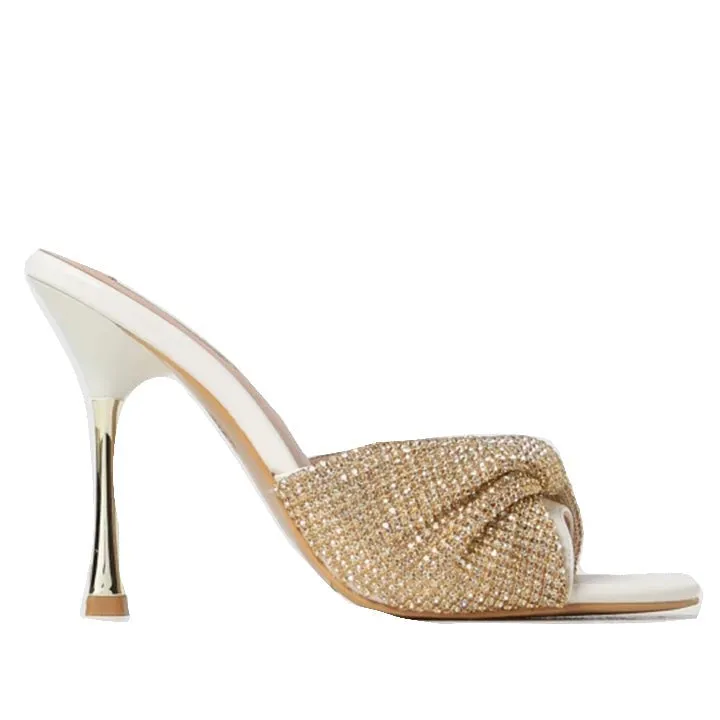 LIU JO MIRIAM 11 STRASS WHITE HEELS