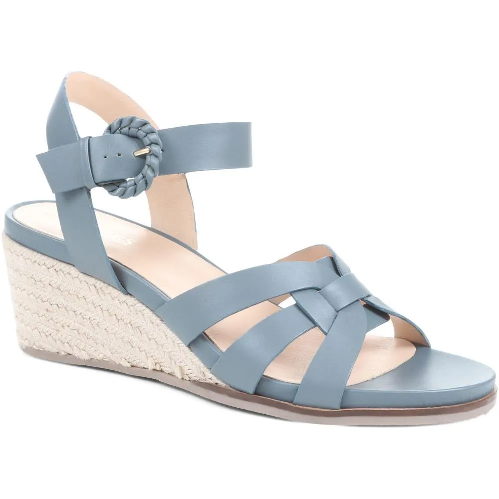 Loriana Leather Woven Wedge Sandals - LORIANA / 323 346