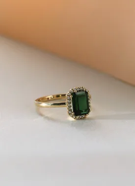 Lou diamond tourmaline ring 14k gold