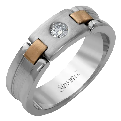 Men's Wedding Band In 14k Or 18k Gold With Diamonds