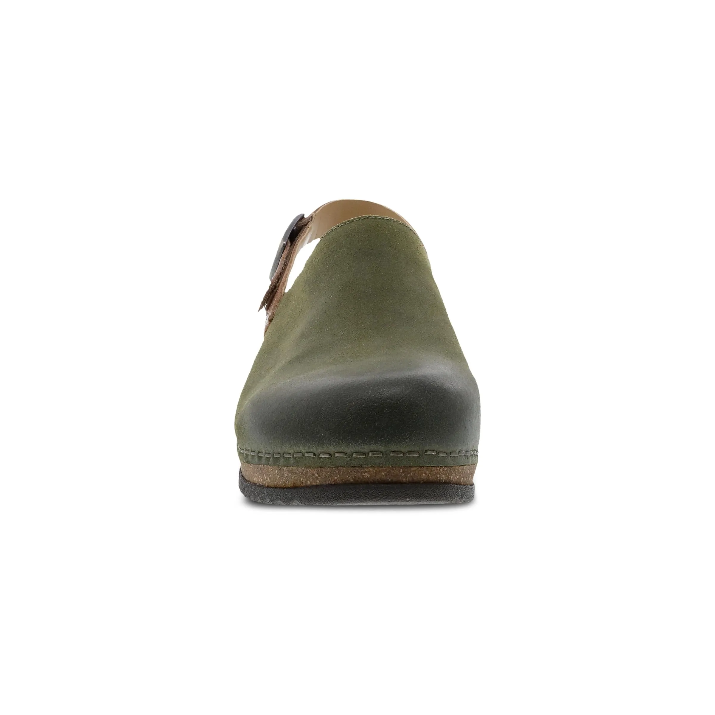 Merrin Olive Burnished Suede