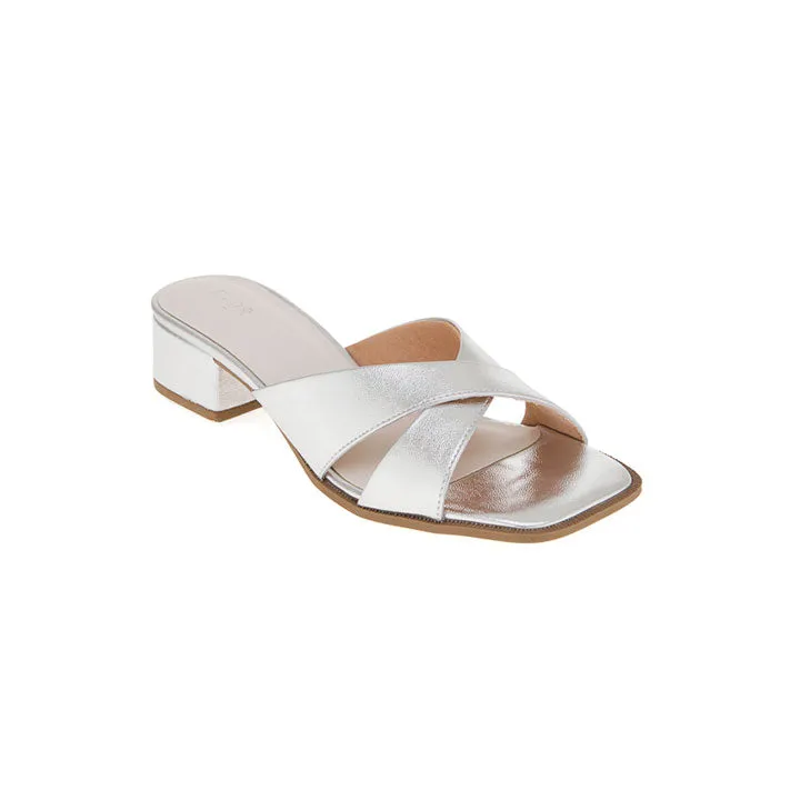 Metallic Cross Strap Sandal BDV 088