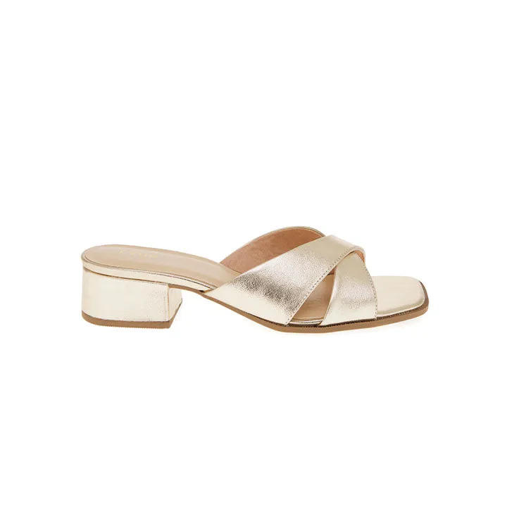 Metallic Cross Strap Sandal BDV 088