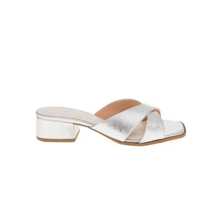 Metallic Cross Strap Sandal BDV 088