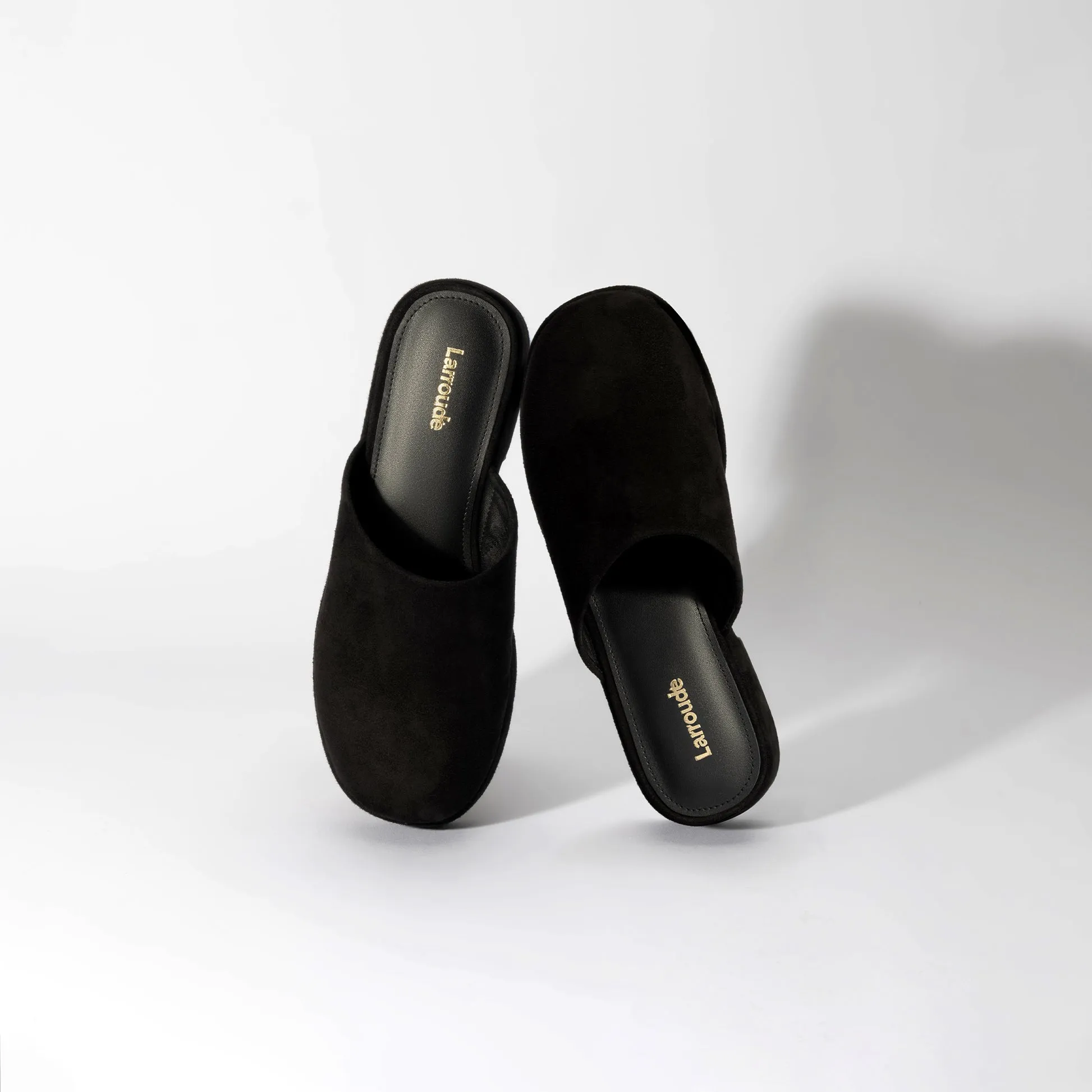 Miso Flatform Clog In Black Suede