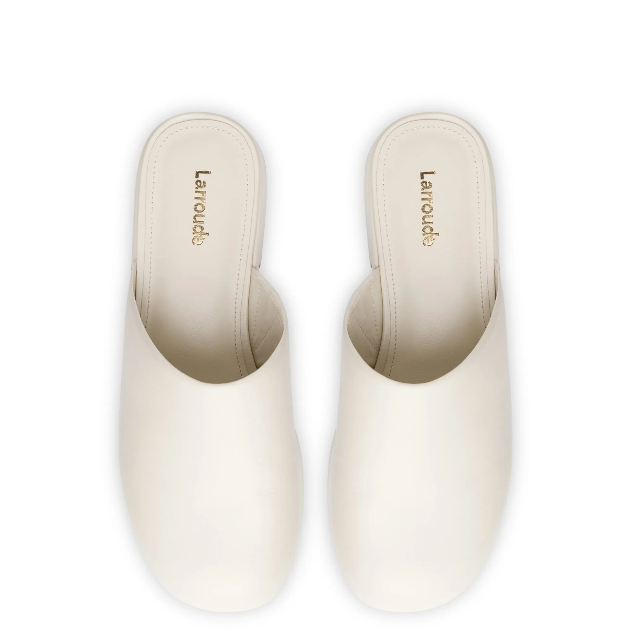 Miso Flatform Clog In Ivory Leather