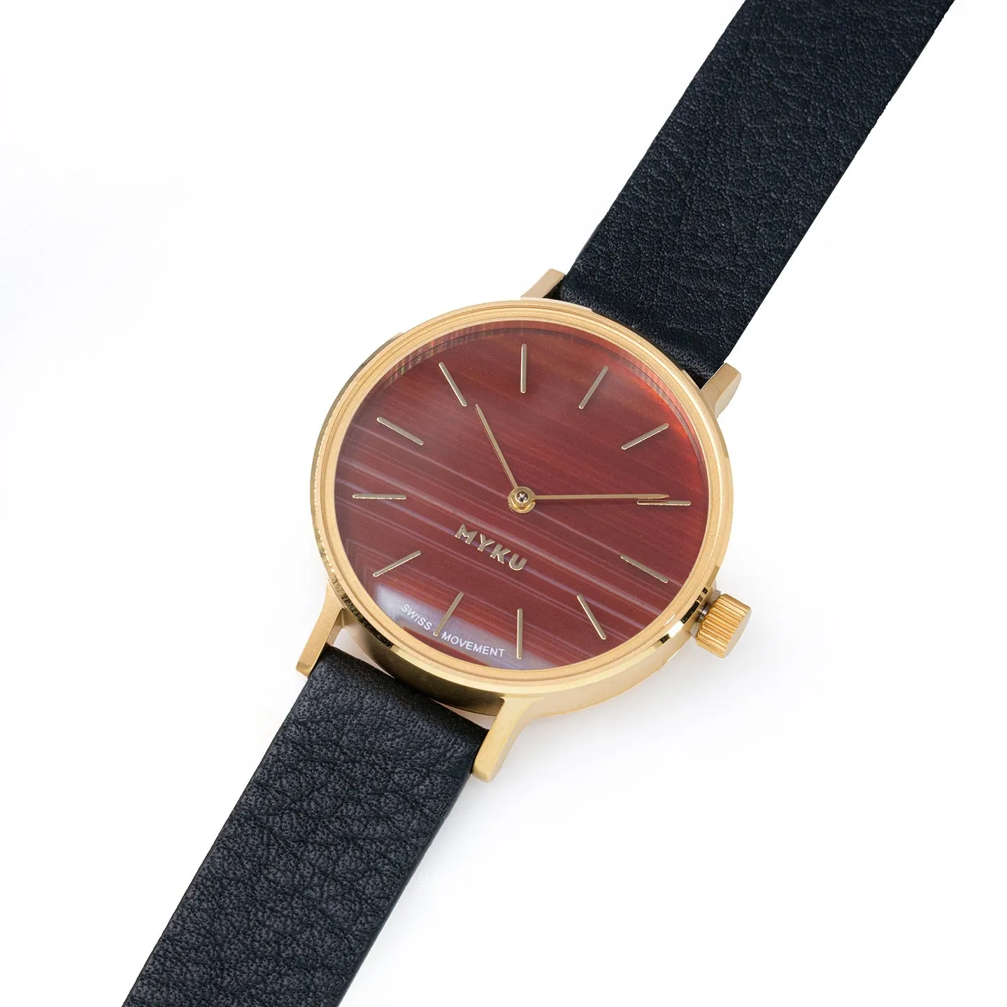 MYKU Sardonyx Gold 32mm Watch