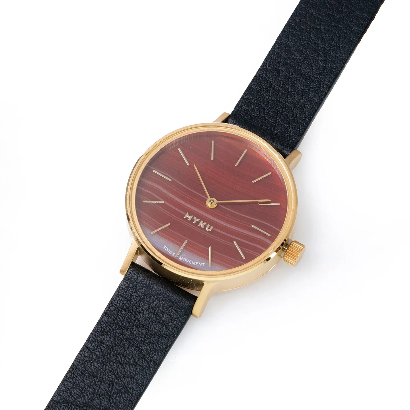 MYKU Sardonyx Gold 32mm Watch