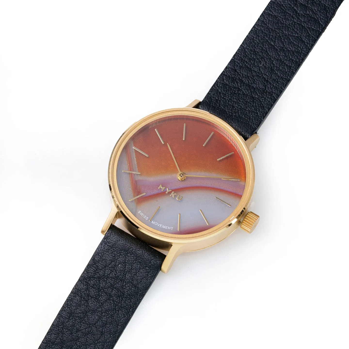 MYKU Sardonyx Gold 32mm Watch