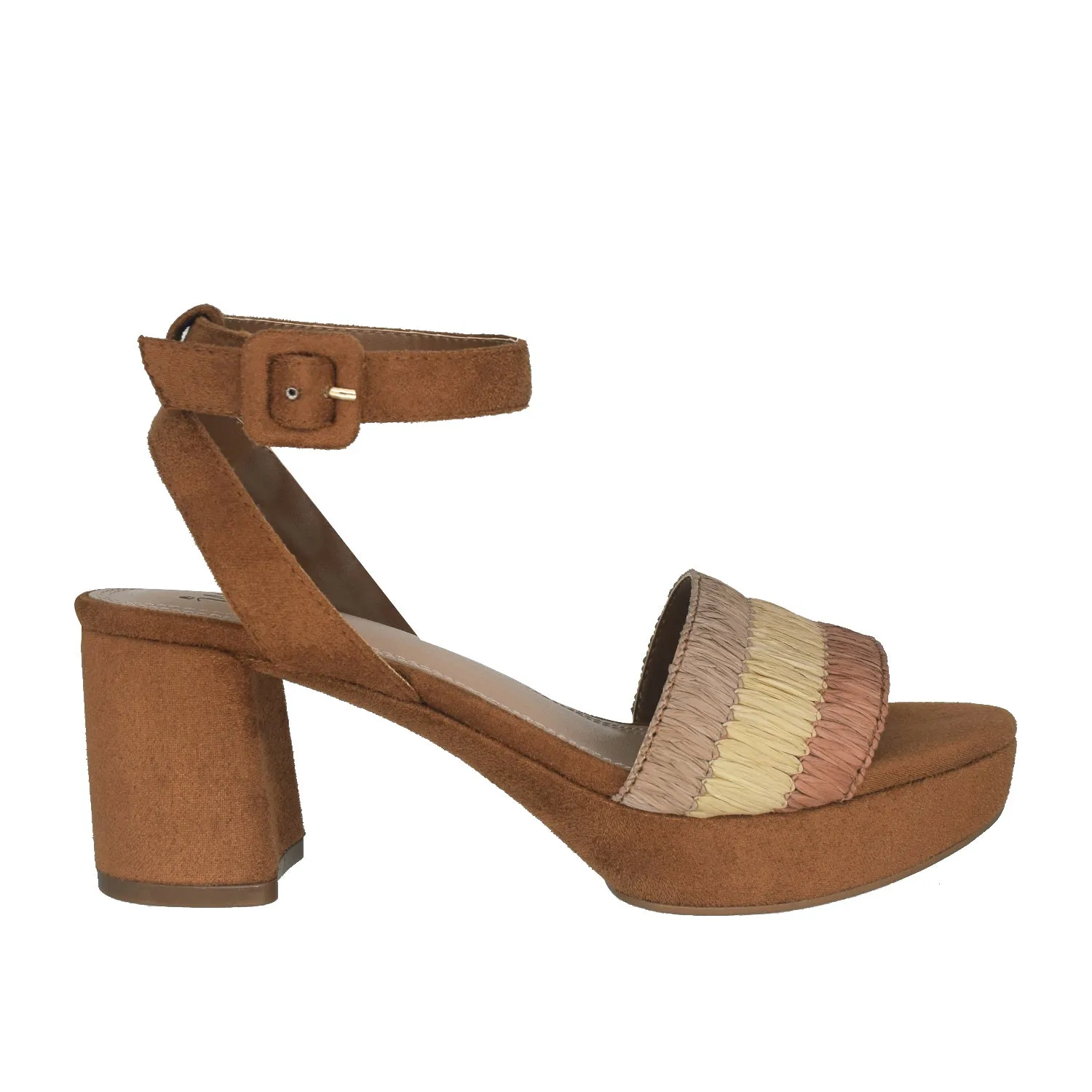 Norann Raffia Platform Sandal with Memory Foam