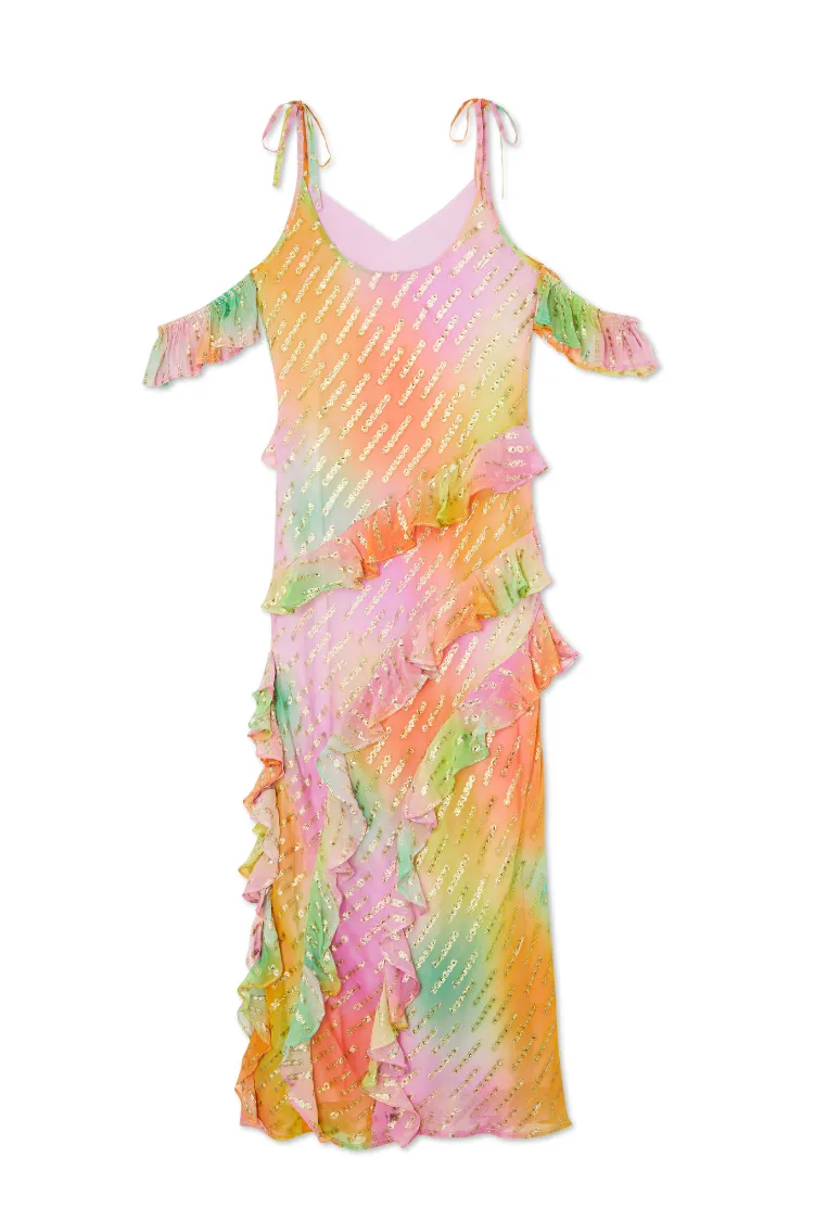 Ombre Jacquard Faro Dress