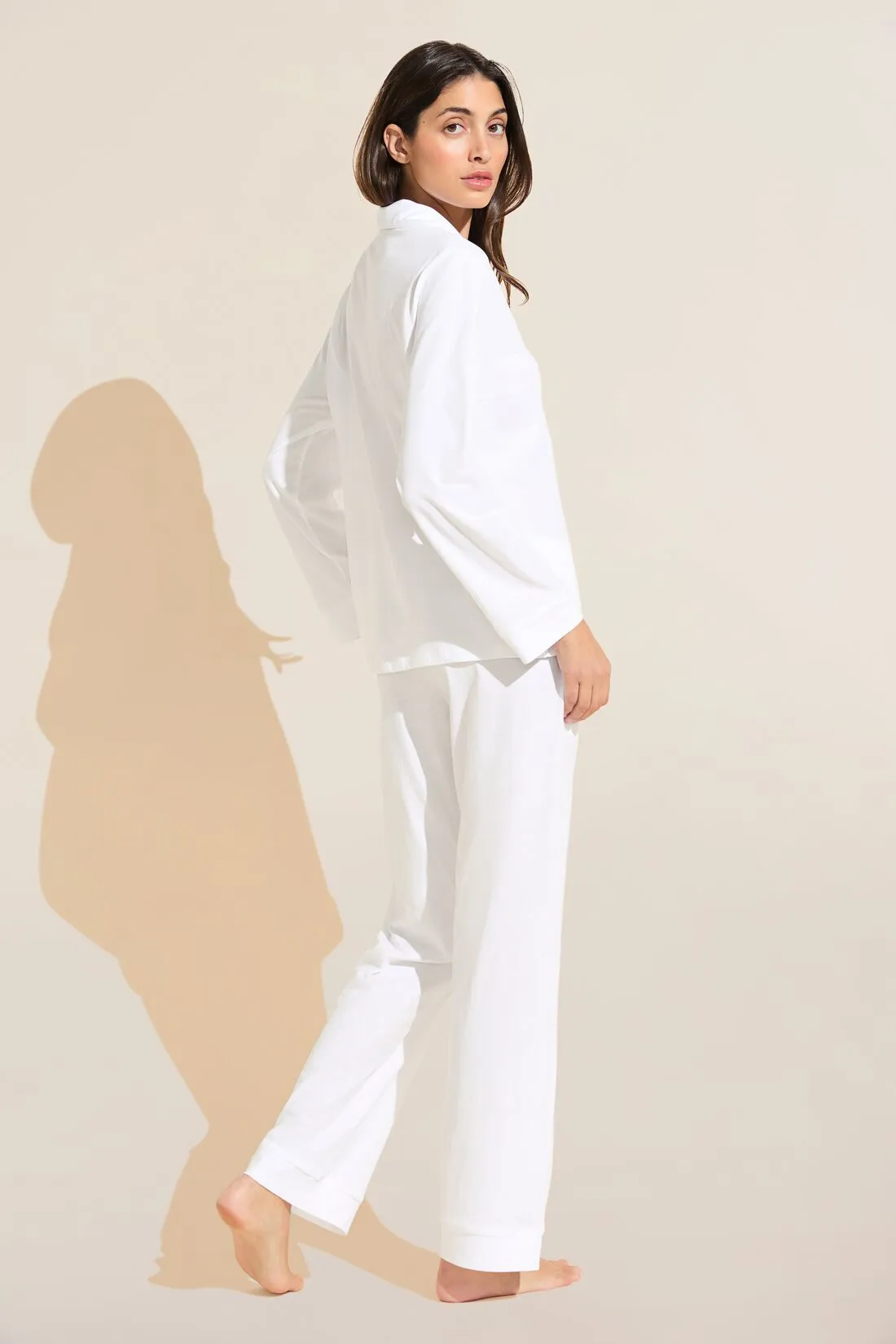 Organic Pima Cotton Notch Collar Top & Pant PJ Set