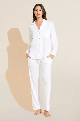 Organic Pima Cotton Notch Collar Top & Pant PJ Set