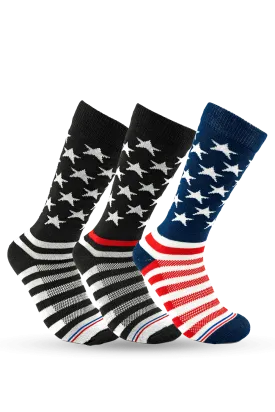 Patriotic TRL 3-Pack Bundle Crew Socks