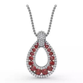 "Steal The Spotlight" Ruby and Diamond Pendant