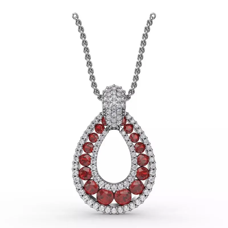 "Steal The Spotlight" Ruby and Diamond Pendant