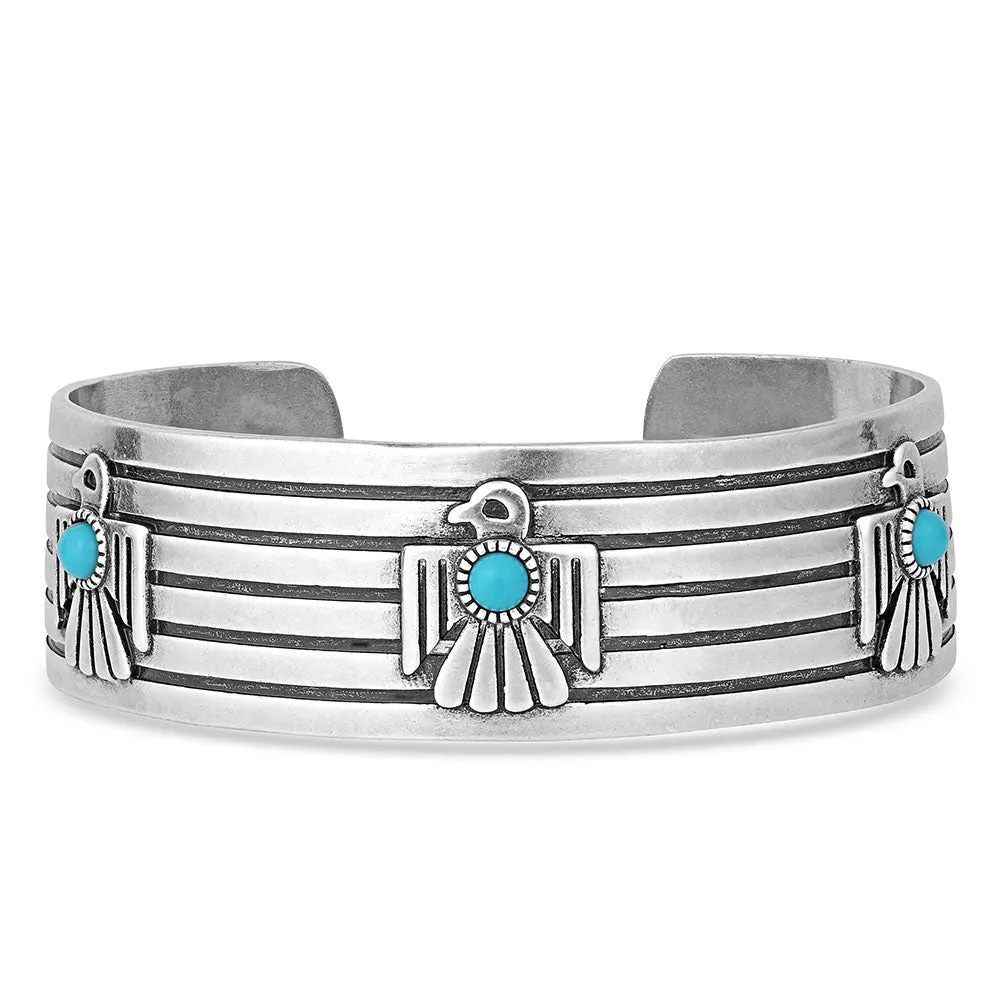 Rising Above Thunderbird Turquoise Bracelet - Montana Silversmiths