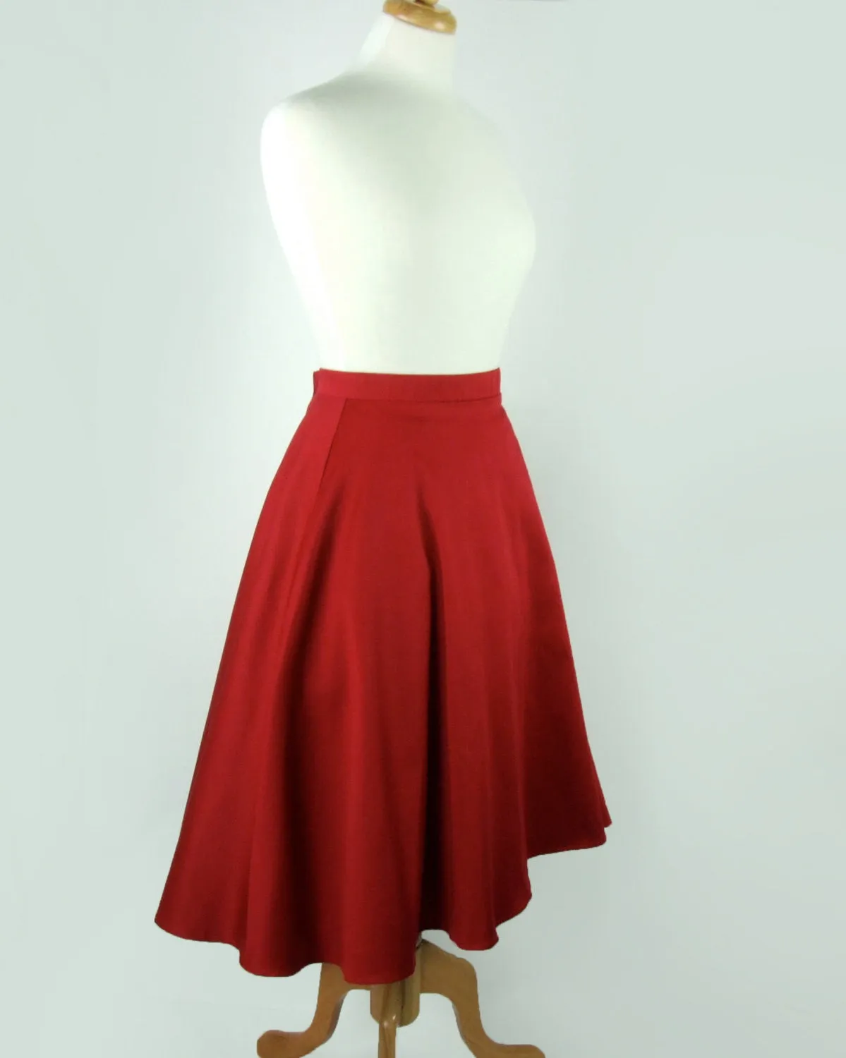 Rockabilly Red Full  Circle  Skirt #FS-R536