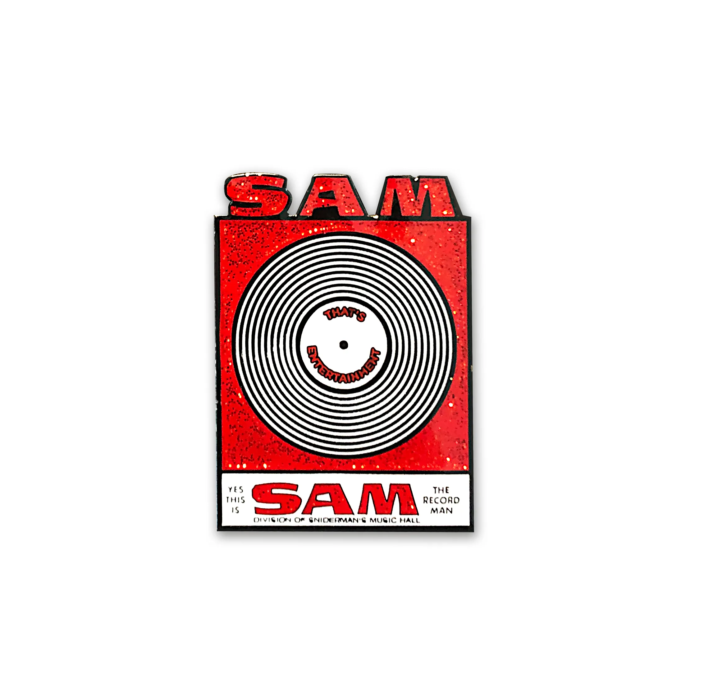 Sam the Record Man Enamel Pin