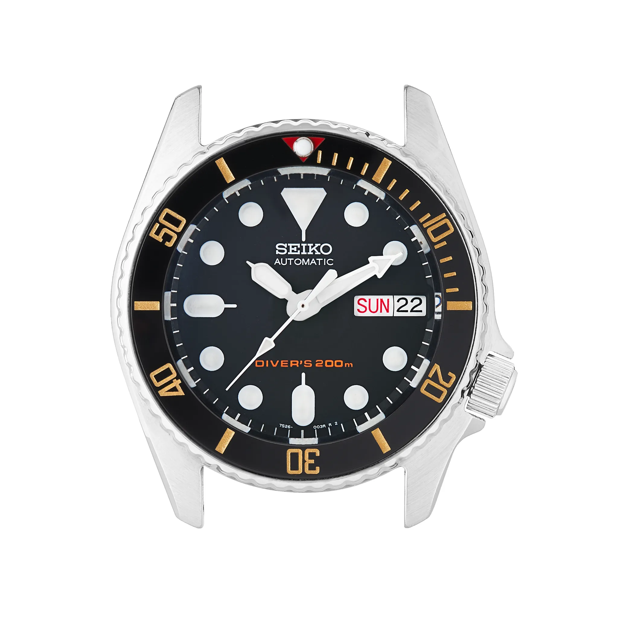 SKX013 Ceramic Bezel Insert: BB58 style Black/Gold