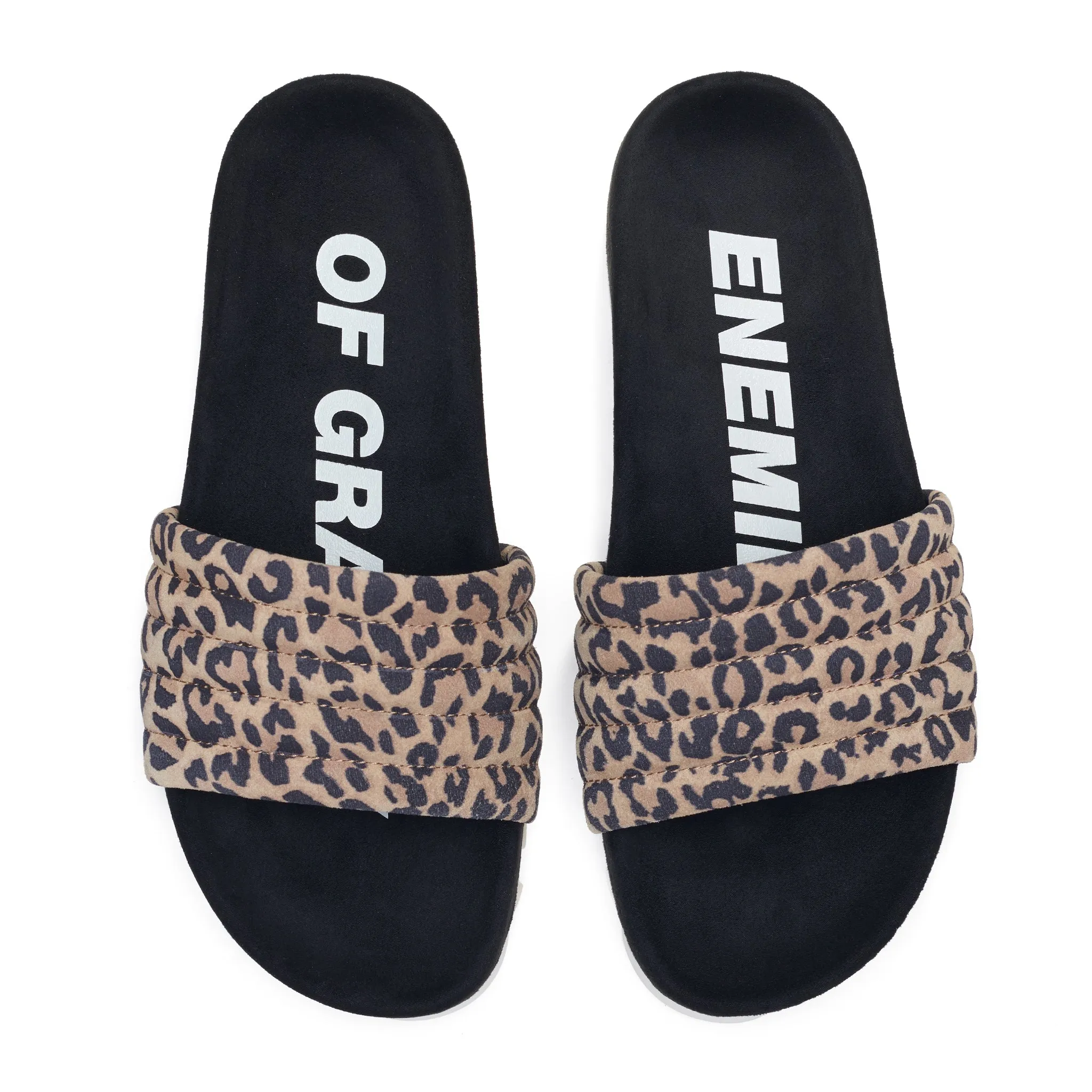 Slide Tooth Wedge Leopard/Black