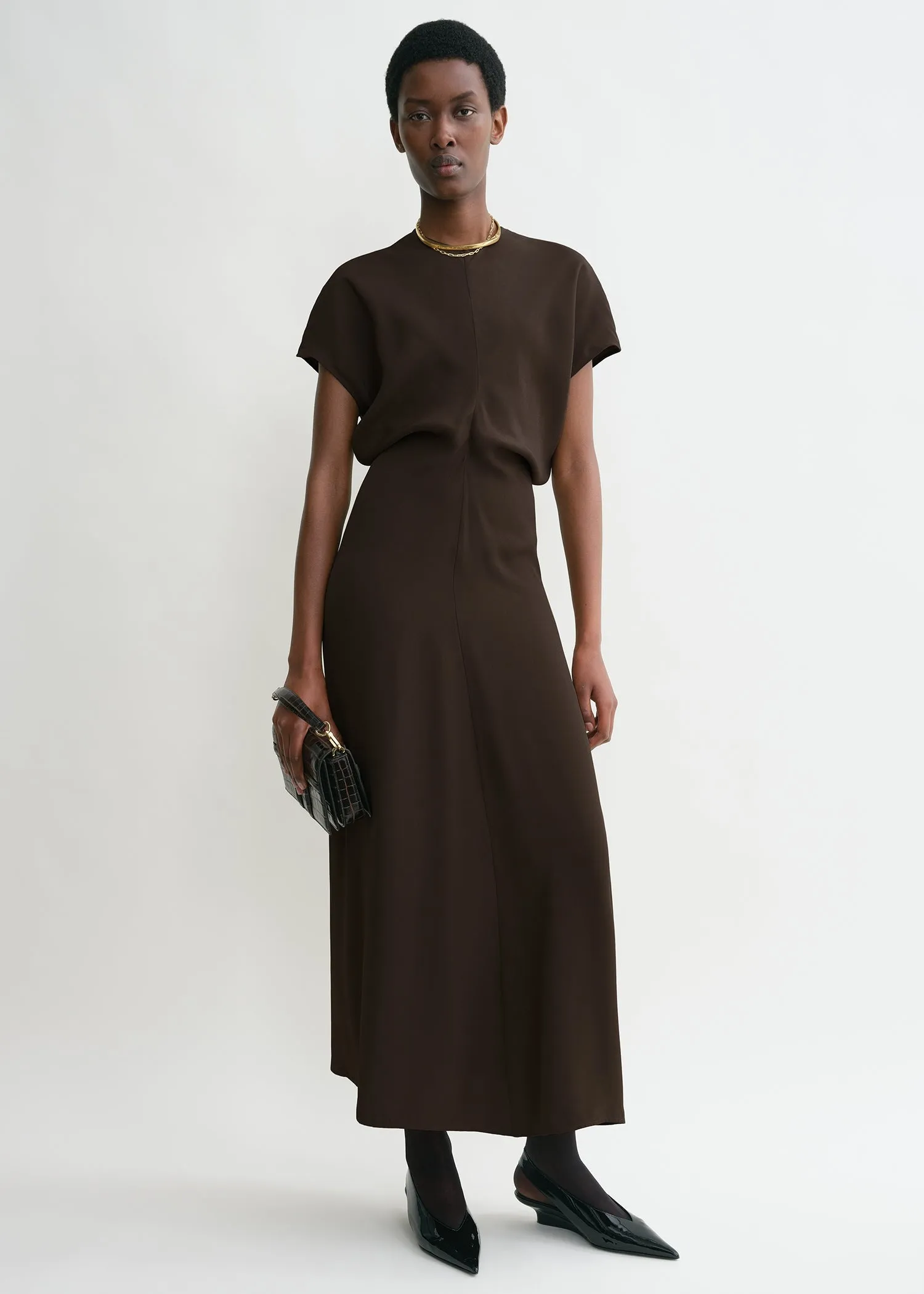 Slouch waist dress bark