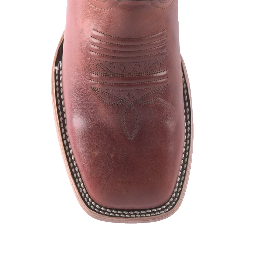 Texas Country Western Boot Savat Cognac Square Toe E691