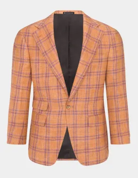 Textured Light Orange Notch Jacket