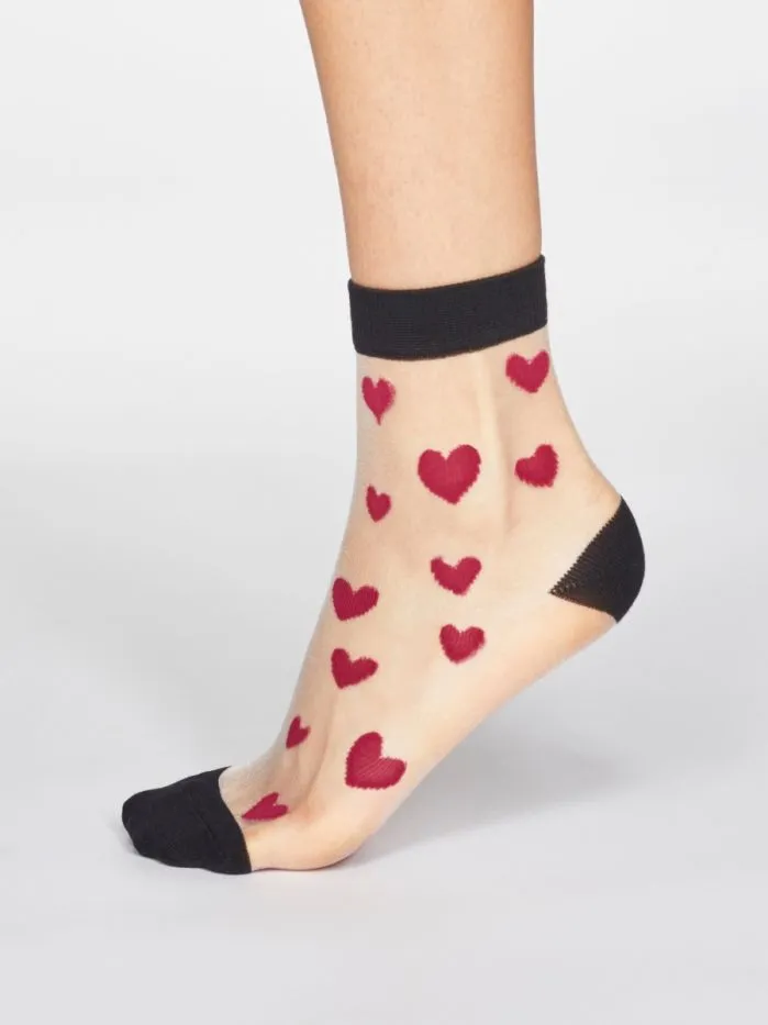 Thought Heart Mesh Socks