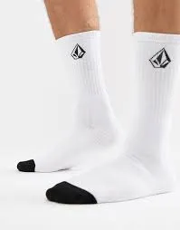 VOLCOM FULL STONE CREW SOCK 3PK (WHT)