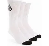 VOLCOM FULL STONE CREW SOCK 3PK (WHT)