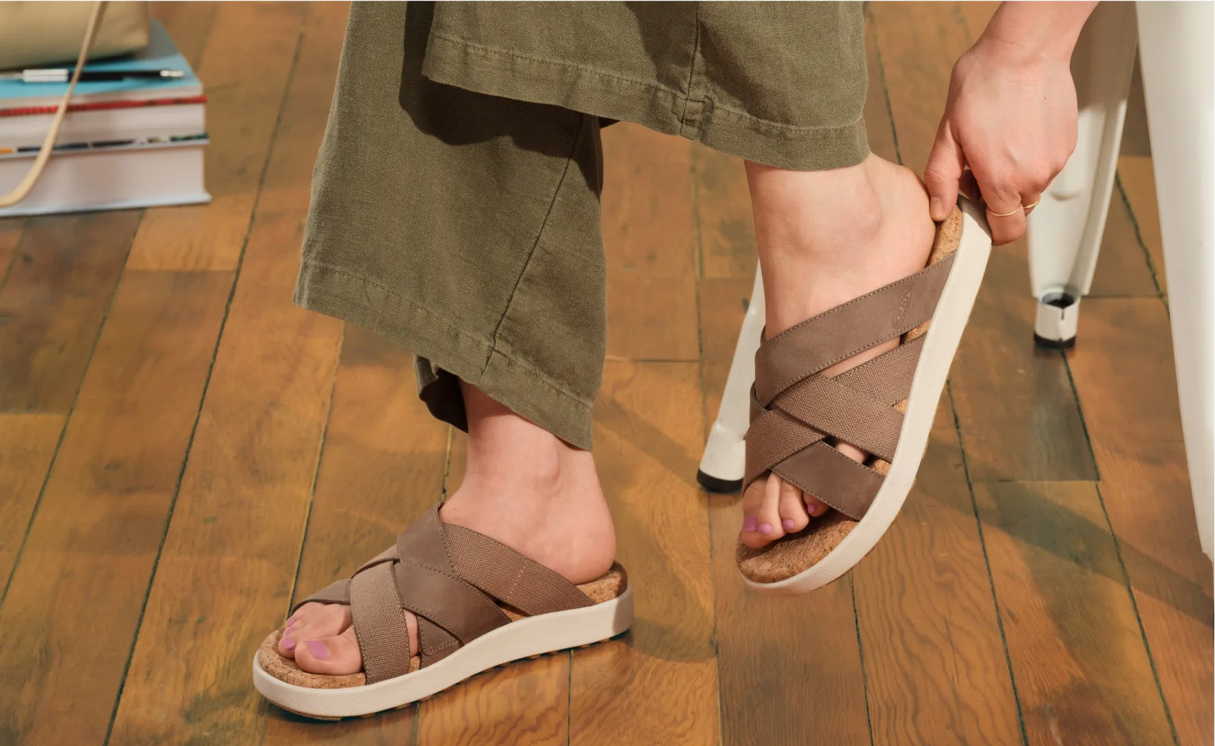 Women's Elle Mixed Slide  |  Brindle/Birch