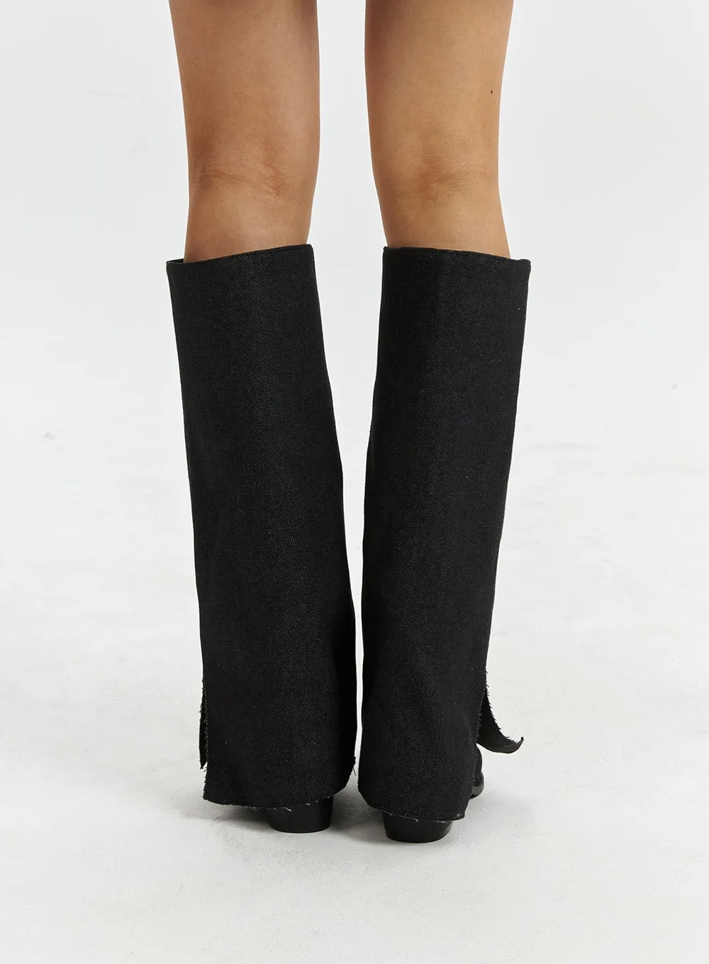 Women's Pointed Toe Wedge Heel Knee High Boots CD320