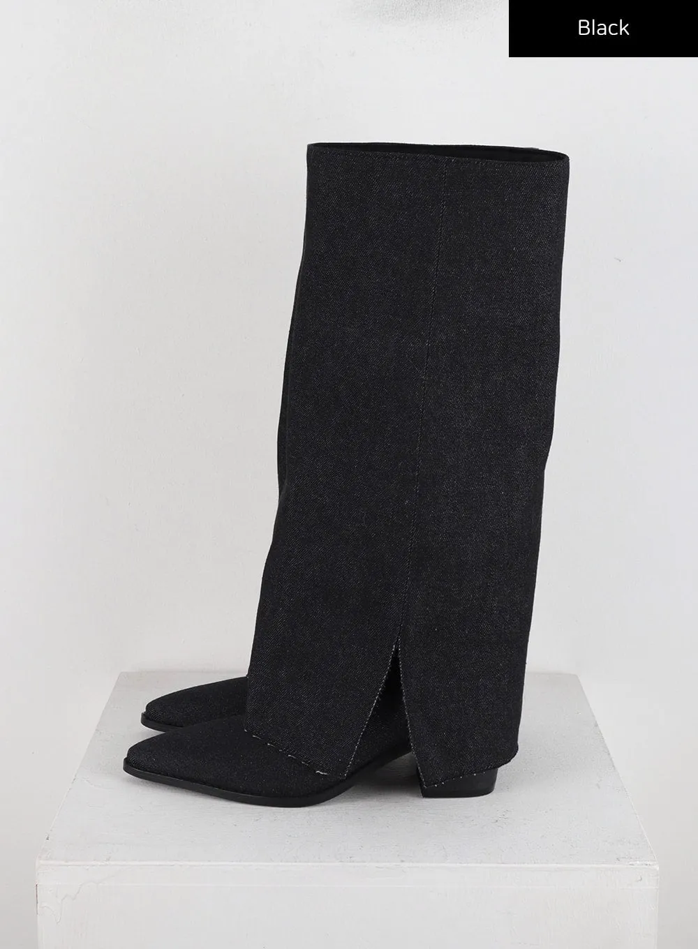 Women's Pointed Toe Wedge Heel Knee High Boots CD320